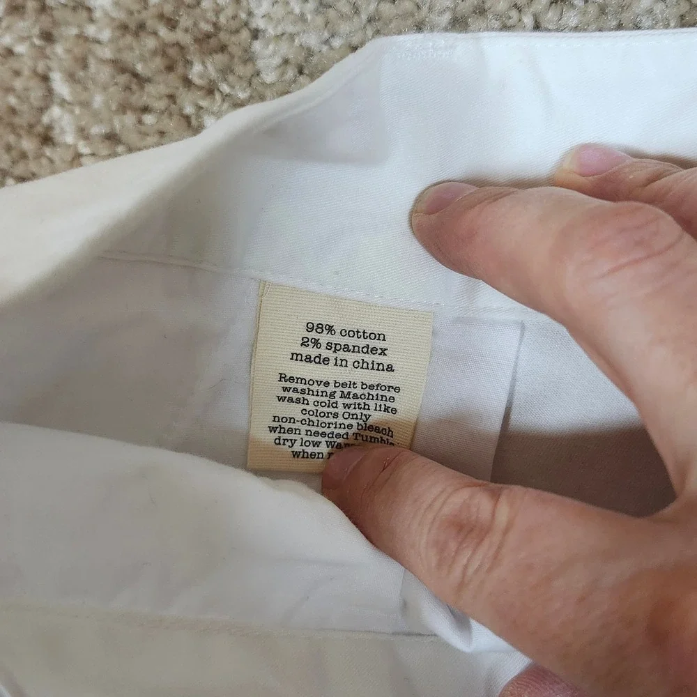 Maison Jules‎ Shorts Maddie Everyday White Cotton Blend Cuffed Casual Size 10